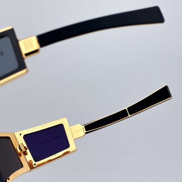 Balmain FLECHE BPS-138A-141 Women Sunglasses Titanium Gold Grey Mirror Mask - Picture 9 of 14